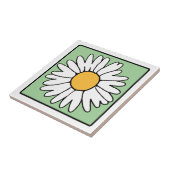 かわいい漫画のレトロのデイジーの春の庭の花 タイル (側面)