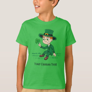 かわいい漫画のレプラコーンとシャムロックと虹 Tシャツ