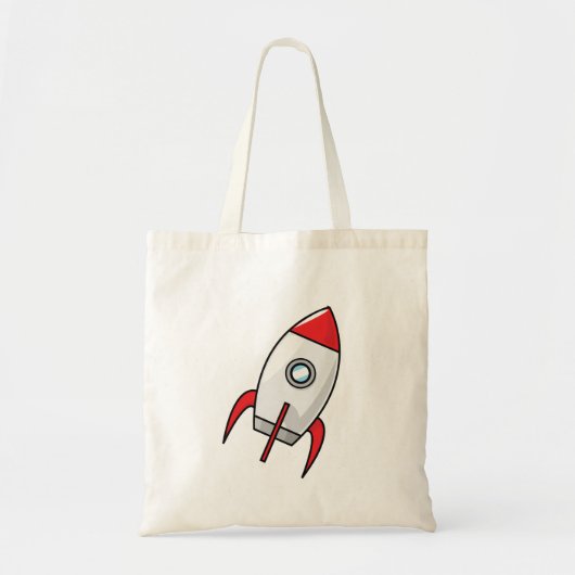 かわいい漫画のロケット トートバッグ (正面)