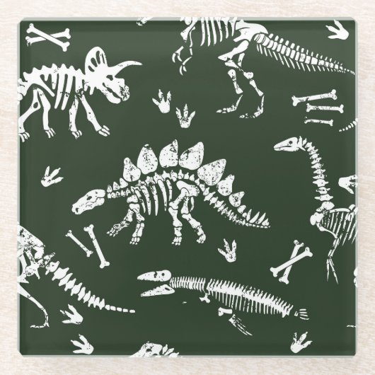 かわいい漫画のワニ、シームレスなイラストレーション。 ガラスコースター (正面)