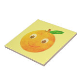 かわいい漫画のヴィンテージオレンジ画 タイル (側面)