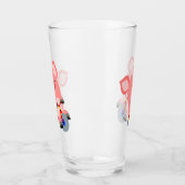 かわいい漫画の三輪車ピグタンブラー タンブラーグラス (左)