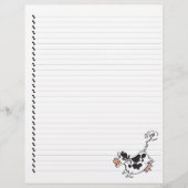 かわいい漫画の乳牛の裏打ちペットのレターヘッド (正面)