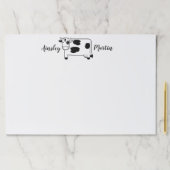 かわいい漫画の乳牛パーソナライズされた ペーパーパッド (インサイチュ)