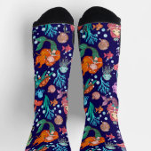 かわいい漫画の人魚 ソックス (上部)