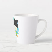 かわいい漫画の仲間 – Happy Unicorn & Bird カフェラテマグ (右)