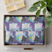 かわいい漫画の仲間 – Happy Unicorn & Bird 薄葉紙 (ギフト)