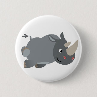 かわいい漫画の充電Rhinoボタンバッジ 缶バッジ