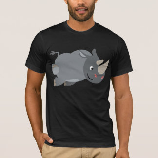 かわいい漫画の充電Rhino Tシャツ