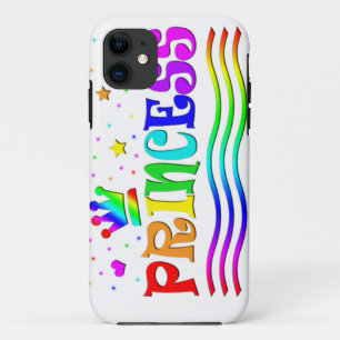 かわいい漫画の切り貼り芸術の虹のプリンセスのティアラ iPhone 11 ケース