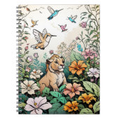 かわいい漫画の動物の子供用ノートブック | 楽しい新学期の準備 ノートブック (正面)