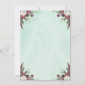 かわいい漫画の動物 ウサギ リス ペンギン 招待状 (裏面)