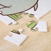 かわいい漫画の動物 – キリン、ライオン、サル ジグソーパズル (側面)