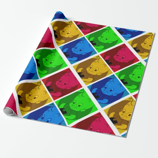 かわいい漫画の包装紙 ラッピングペーパー (アンロールド)