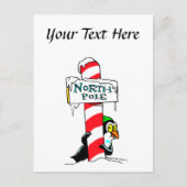 かわいい漫画の北極ペンギン ポストカード (正面)