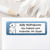 かわいい漫画の古い英語シェプドッグ ラベル (インサイチュ)