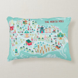 かわいい漫画の図解入りの、写真付きのな北極の村 アクセントクッション