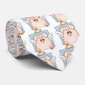かわいい漫画の天使のブタのタイ ネクタイ (ロール)