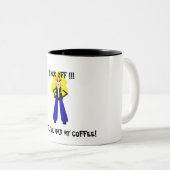 かわいい漫画の女の子のコーヒー・マグ ツートーンマグカップ (正面右)