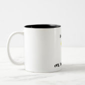 かわいい漫画の女の子のコーヒー・マグ ツートーンマグカップ (左)