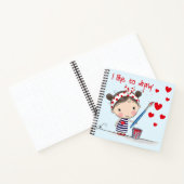 かわいい漫画の女の子をまんで描きたい ノートブック (内部)