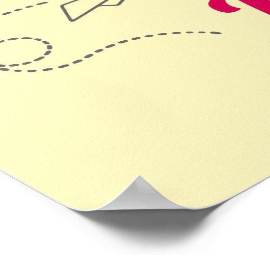 かわいい漫画の好奇心を育む名言 幼稚園 ポスター (角)