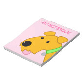 かわいい漫画の子犬の顔メモ帳 ノートパッド