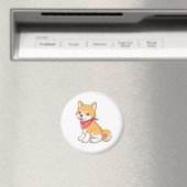 かわいい漫画の子犬柴犬 マグネット (インサイチュ (食洗機))
