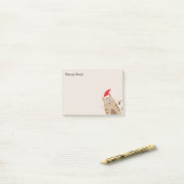 かわいい漫画の子猫クリスマス休暇サンタmeowy ポストイット (デスク上)