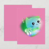 かわいい漫画の子猫 (正面/裏面)