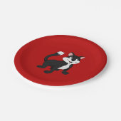 かわいい漫画の子猫 ペーパープレート (アングル)