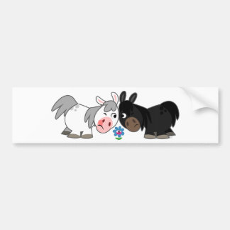 かわいい漫画の子馬のスタンドオフのバンパーステッカー バンパーステッカー
