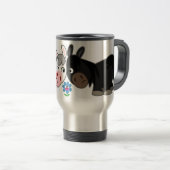 かわいい漫画の子馬のスタンドオフの通勤者のマグ トラベルマグ (正面右)