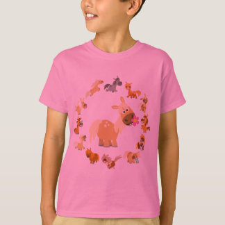 かわいい漫画の子馬の曼荼羅の子供のTシャツ Tシャツ