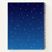 かわいい漫画の宇宙船が地球の上 ノートブック (裏面)