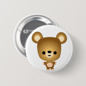 かわいい漫画の小熊バッジにボタンをかけます 缶バッジ (正面&裏面)