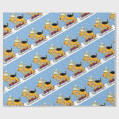 かわいい漫画の小犬wのそりの包装紙 ラッピングペーパー (フラット)