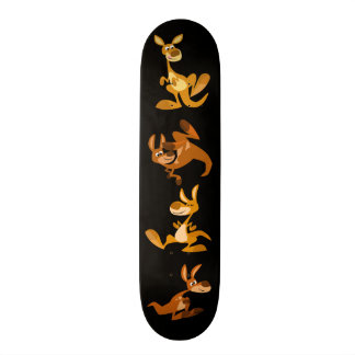 かわいい漫画の弾みカンガルーSKATEBOARD スケートボード