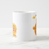 かわいい漫画の弾みLiger Tシャツジャンボマグカップ ジャンボコーヒーマグカップ (正面)