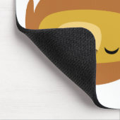 かわいい漫画の怠惰なライオンの口 マウスパッド (コーナー)