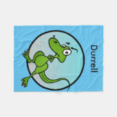 かわいい漫画の恐竜フリースブランケット フリースブランケット (正面(横))