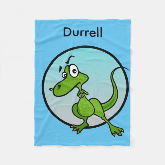 かわいい漫画の恐竜フリースブランケット フリースブランケット (正面)