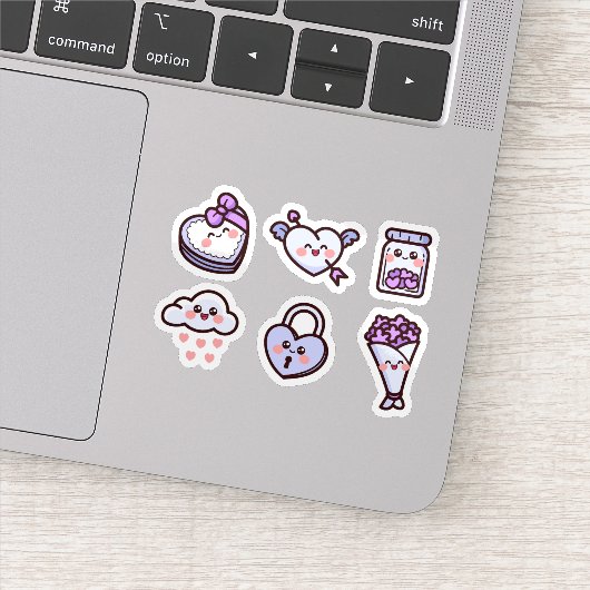 かわいい漫画の愛のステッカーセット シール (詳細)