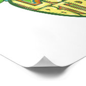 かわいい漫画の愛の鳥 ポスター (角)