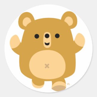 かわいい漫画の愛情のこもったクマのステッカー ラウンドシール