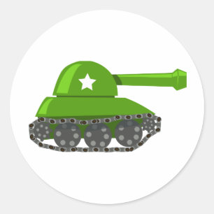かわいい漫画の戦車 ラウンドシール