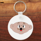 かわいい漫画の手描きベビー顔キーチェーン キーホルダー (正面)