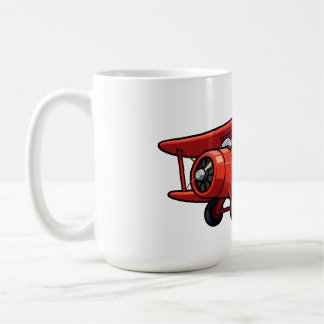 かわいい漫画の整備士と赤い車のイラスト コーヒーマグカップ