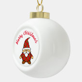 かわいい漫画の格言スケッチセラミックボールクリスマス セラミックボールオーナメント (右)