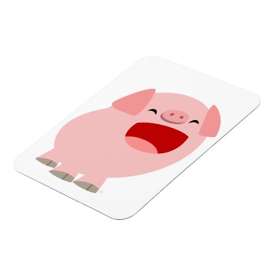 かわいい漫画の歌う豚フレキシブルマグネット マグネット (左側)